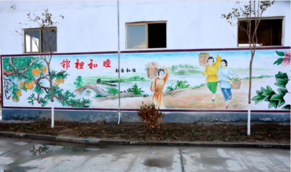 公安乡镇文化墙 乡风文明焕发新活力